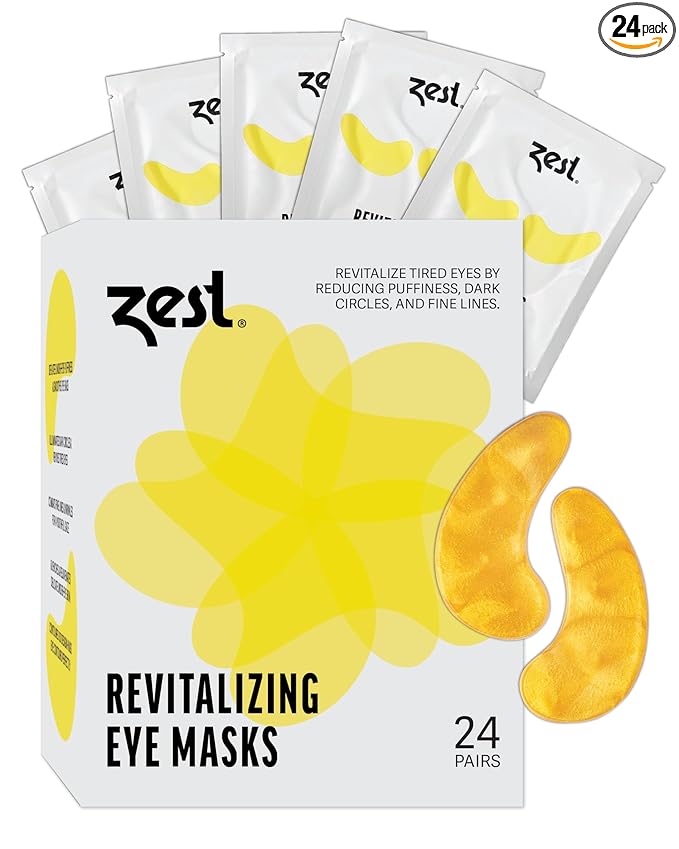 ZEST 24 Pairs 24k Gold Gel Crystal Collagen Eye Mask by Zest