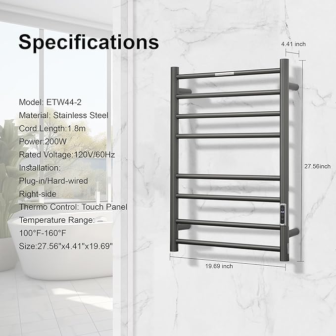Electric Heated Towel Warmer - Image 2