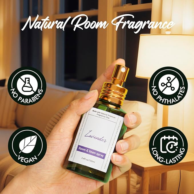 Room Spray Odor Eliminator 3 Pack, Natural Essential Oil Air Freshener Spray - Image 6