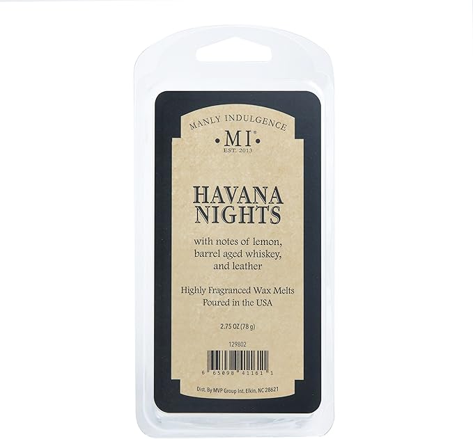 Manly Indulgence Havana Nights Scented Wax Melts, Wax Melt Warmer Cubes - Image 4
