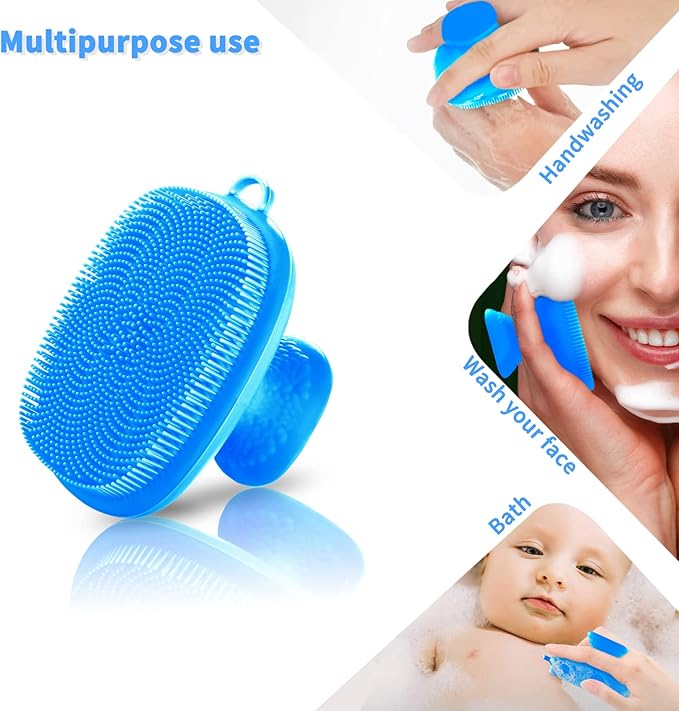 Silicone Face Scrubber for Men Facial Cleansing Brush Silicone Face Wash Brush - Image 2