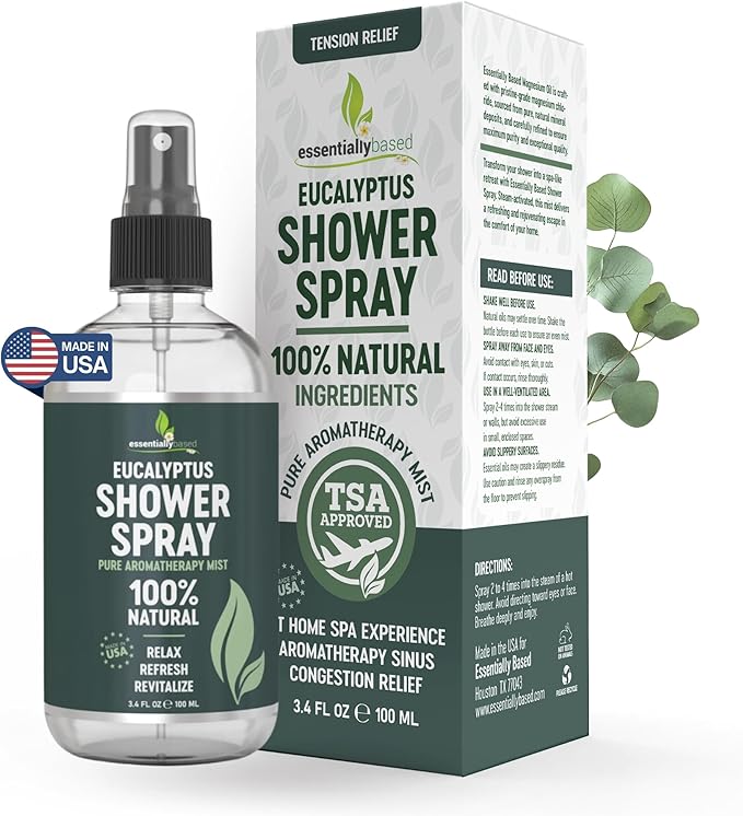 Pure Eucalyptus Shower Spray Travel Size by essentiallybased