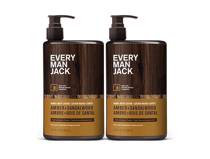 Every Man Jack Mens Amber + Sandalwood Hand & Body Lotion - Image 10