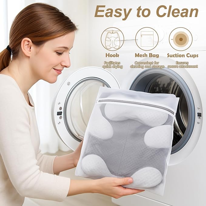 Bath Pillow for Tub Ergonomic Bear Shape Design Bath Pillow for Head and Neck - Image 5