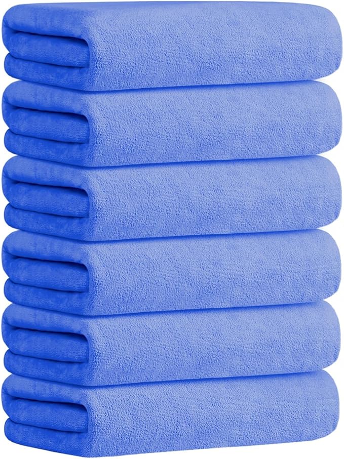 JML Bath Towels, Microfiber Bath Towel Set 6 Pack 30" x 60", Soft Absorbent - Image 7