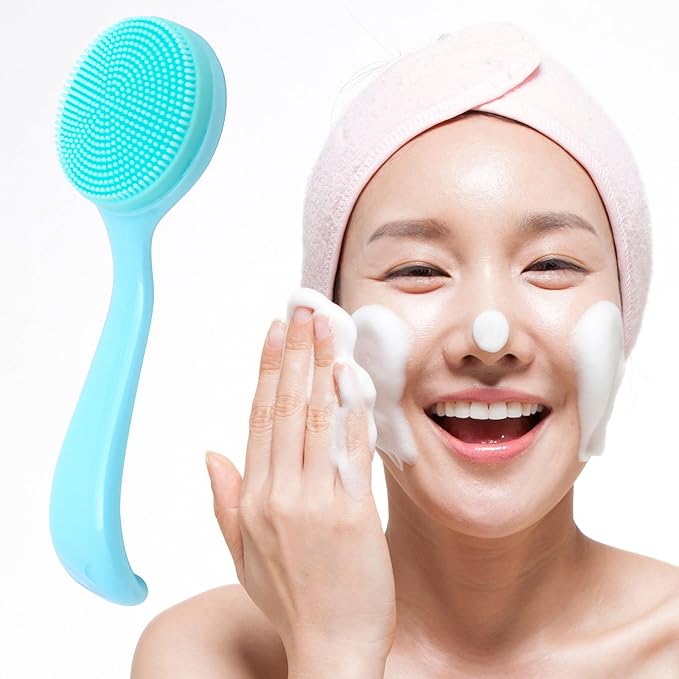 HINZIC Silicone Manual Facial Cleansing Brush, Skin Friendly Waterproof Face - Image 6