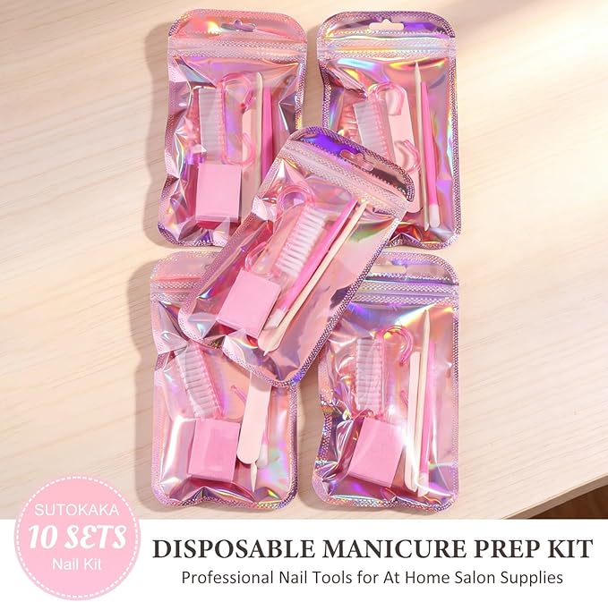 SUTOKAKA 10 Sets Disposable Manicure Prep Kit - Image 3