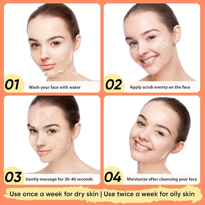 Vitamin C and Retinol Facial Scrub Face Scrubs Exfoliating Face Wash Vitamin C - Image 6
