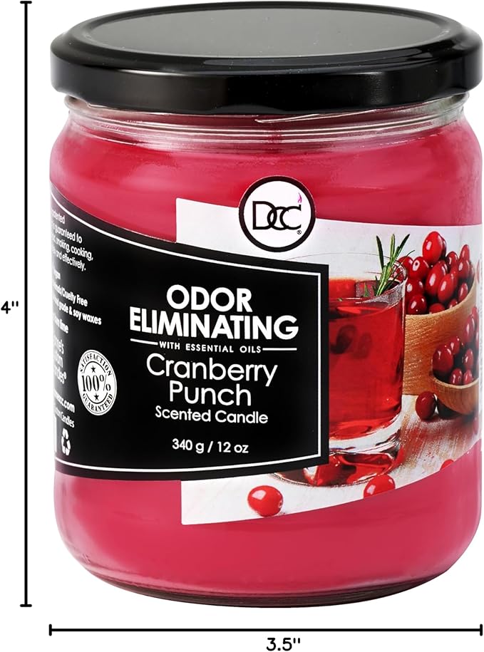 Cranberry Punch Odor Eliminating Highly Fragranced Candle - Image 9