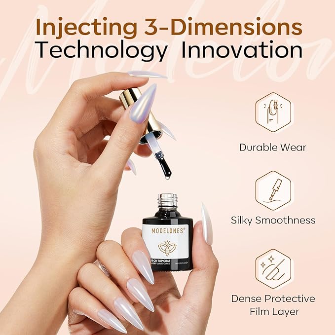 modelones Gel Top Coat for Chrome Nail Powder - Image 7