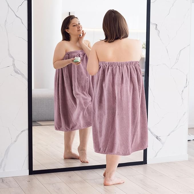 Xtinmee 2 Sets Plus Size Womens Wrap Towel - Image 4