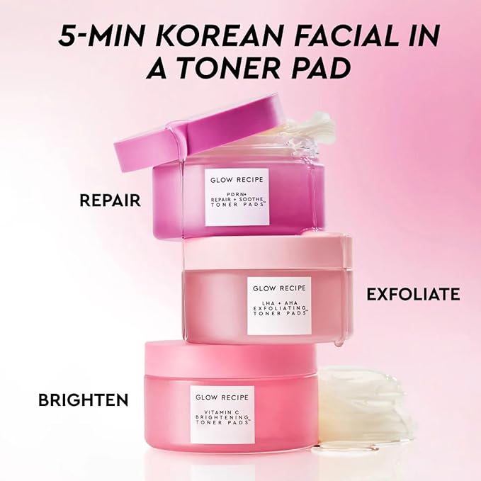 Glow Recipe Toner Pads Kit Trial Set, 12-Piece Korean Toner Pad Kit - Image 2