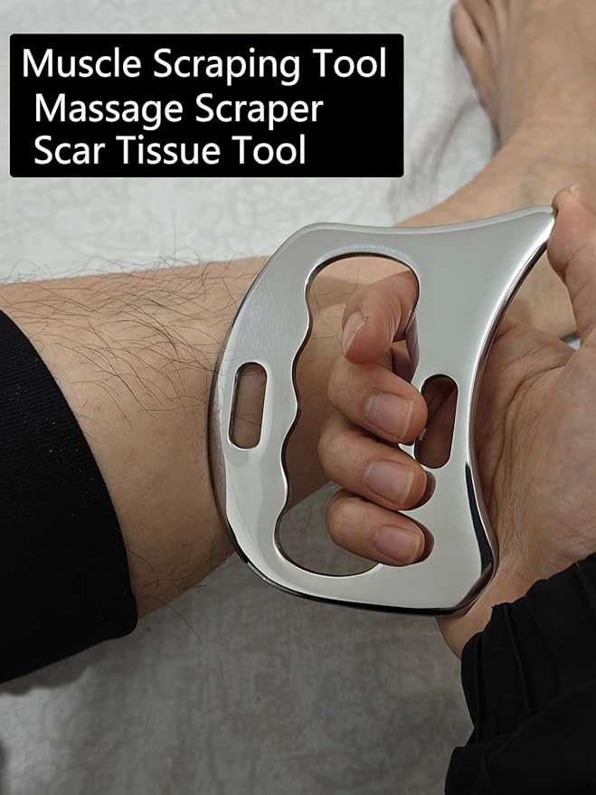 4 in 1 Stainless Steel Muscle Scraper Tools Set, Gua Sha Massage Scraper - Image 2