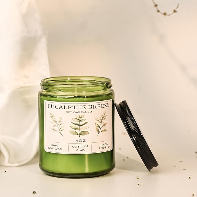 Eucalyptus & Mint Candles for Home Scented, 20 Hours Burn Soy Candle Gift for - Image 7