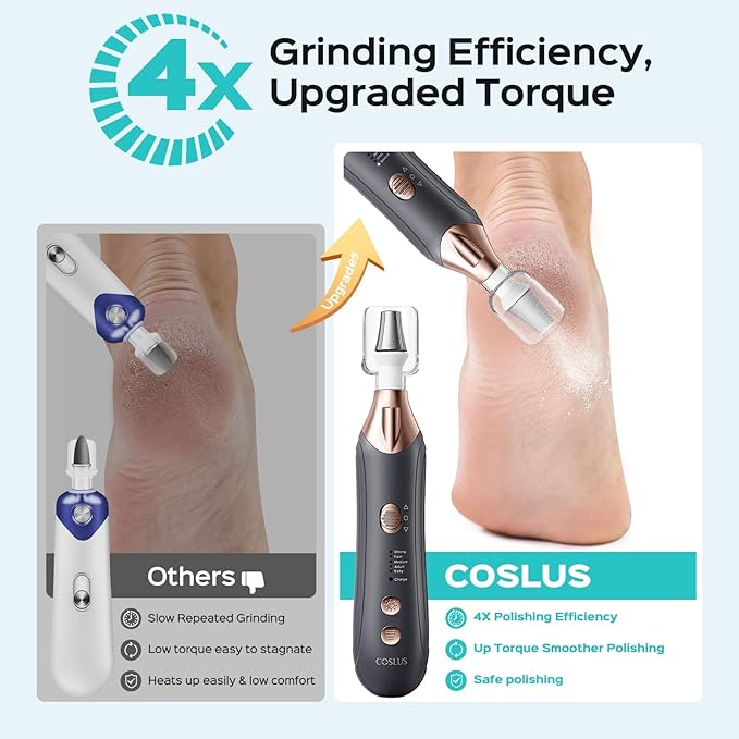 COSLUS C43 Professional Manicure Pedicure Kit, 5-in-1 Electric Nail File - Image 2