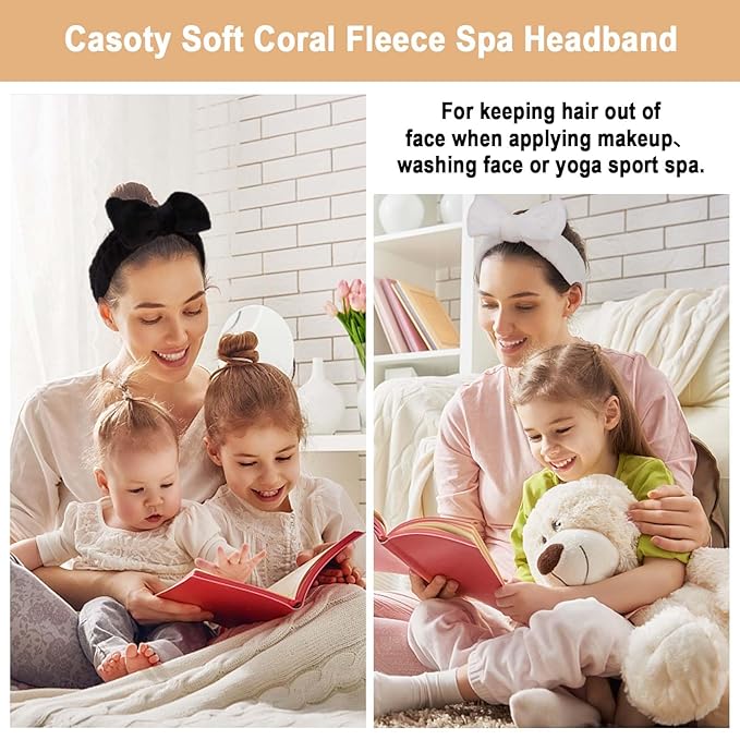 Casoty 6 Pcs Soft Coral Fleece Headbands - Image 4