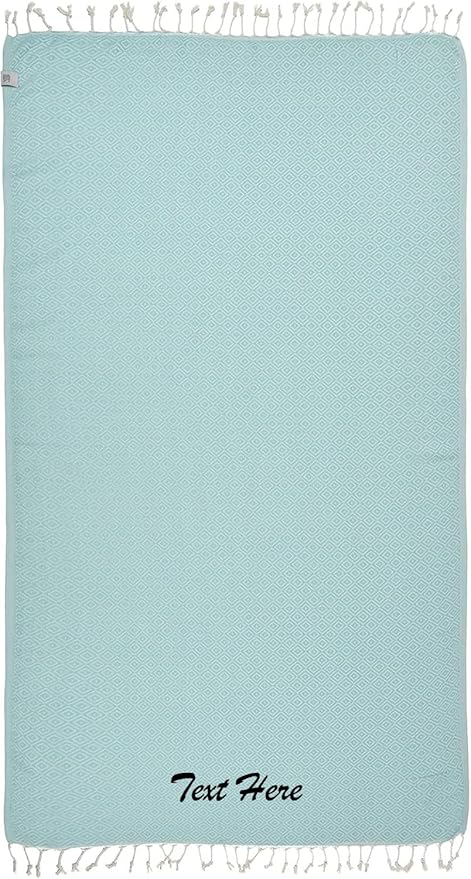 Personalized Beach Towel | Cotton Beach Towels, Sand Free, Highly Absorbent by LA%60HAMMAMFINELIVING