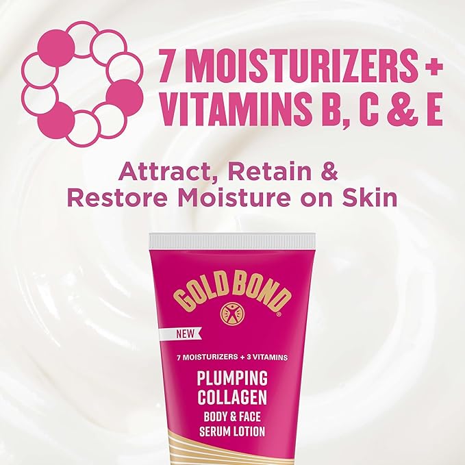 Gold Bond Plumping Collagen Body & Face Serum Lotion, Lightweight Hydrating - Image 6