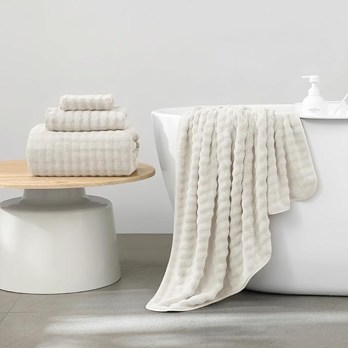 KBY Bath Towels Set 6 Piece 40x80 Inches，2 Extra Large Bath Sheets 2 Hand - Image 4