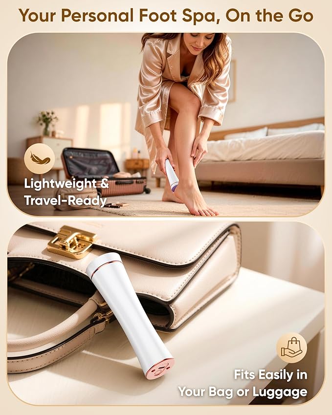 Electric Foot Callus Remover, 3-Speed Rechargeable Cordless Electronic Foot File - Image 7