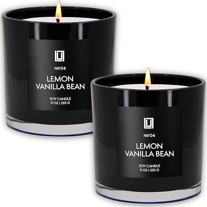 Lulu Candles | Lemon & Vanilla Bean | Luxury Scented Soy Jar Candle | Hand - Image 2