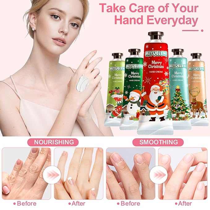 5 Pack Christmas Hand Lotion Gifts Set, Easter Basket Stuffers, Hand Cream - Image 5