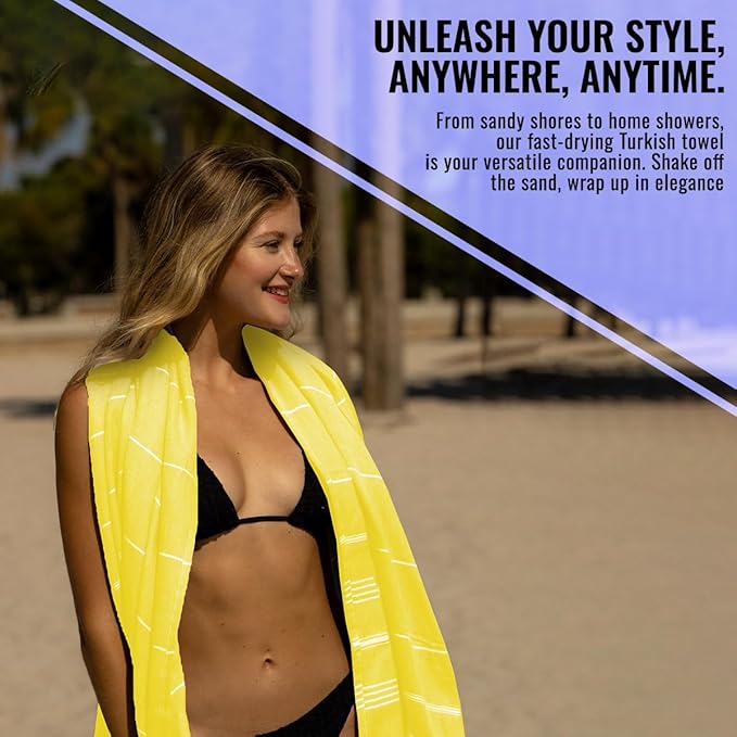 Beach Towel 100% Cotton Turkish Beach Towel Adult 38x70 Inch Pre-washed - Image 7
