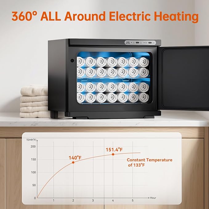 Hot Towel Warmer for Spa, 2-in-1 Thermostatic Towel Heater, 23L Large Capacity - Image 2