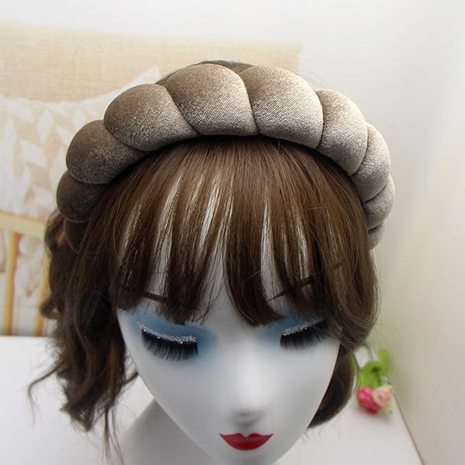 Fashion Headbands for Women Padded Fabric Hair Bands Wide Velvet Non Slip - Image 3