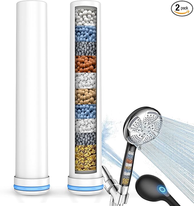 FEELSO Shower Filter for Handheld Shower Head, 2 Pack Replacement Filters for by FEELSO