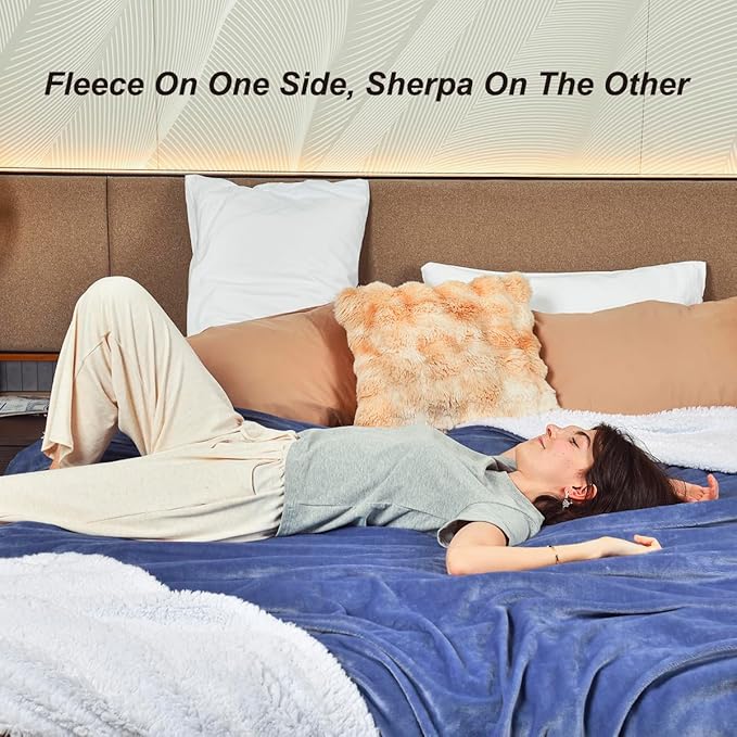 KAWAHOME Sherpa Fleece Throw Blanket - Image 4