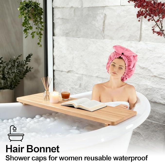 ELEBOX Extra Large Shower Cap for Braids/Curly Hair/Dreadlock | Reusable - Image 7