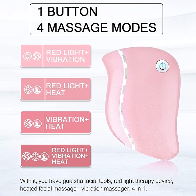 Aikertec Heat Electric Gua Sha Tool, 4-in-1 Multi-Function Anti-Aging Face - Image 2