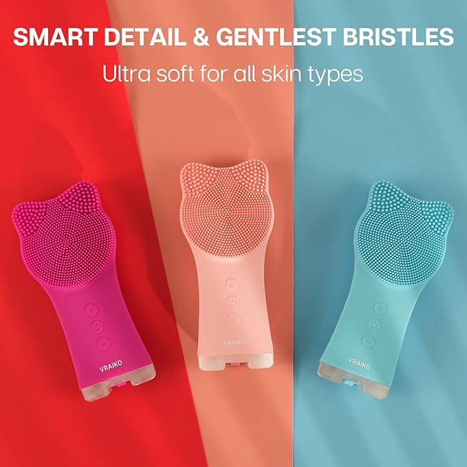 VRAIKO MIA Facial Cleansing Brush, Waterproof Rechargeable Face Cleansing Brush - Image 7