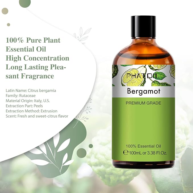PHATOIL 3.38FL.OZ Bergamot Essential Oil, - Image 2