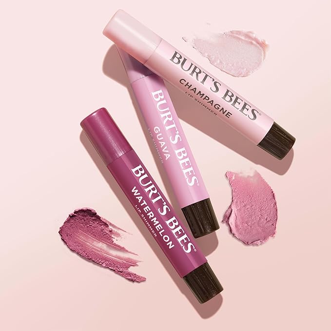 Burt's Bees Lip Shimmer Pink Collection, Tinted Lip Balm Stick, Moisturizing - Image 8