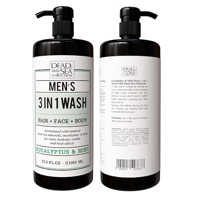 Dead Sea Collection Eucalyptus Mint Men’s Body Wash – 3 in 1 Body Wash - Image 8