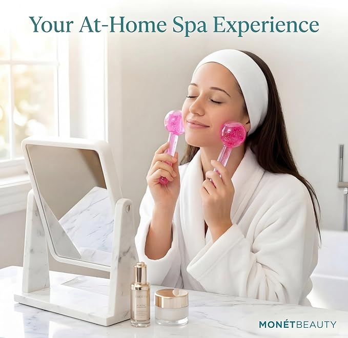 MonétBeauty Ice Globes for Face, Freezer Safe and Highly Effective Facial - Image 7