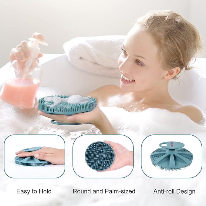 INNERNEED Food-Grade Soft Silicone Body Scrubber Shower Brush Handheld - Image 3