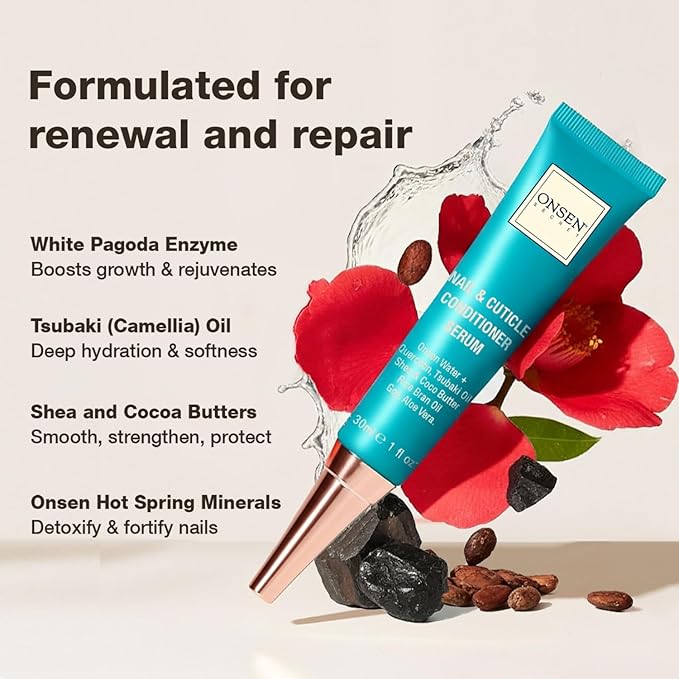 Onsen Nail & Cuticle Cream Treatment w/Japanese Tsubaki, Jojoba & Lavender Oil - Image 5