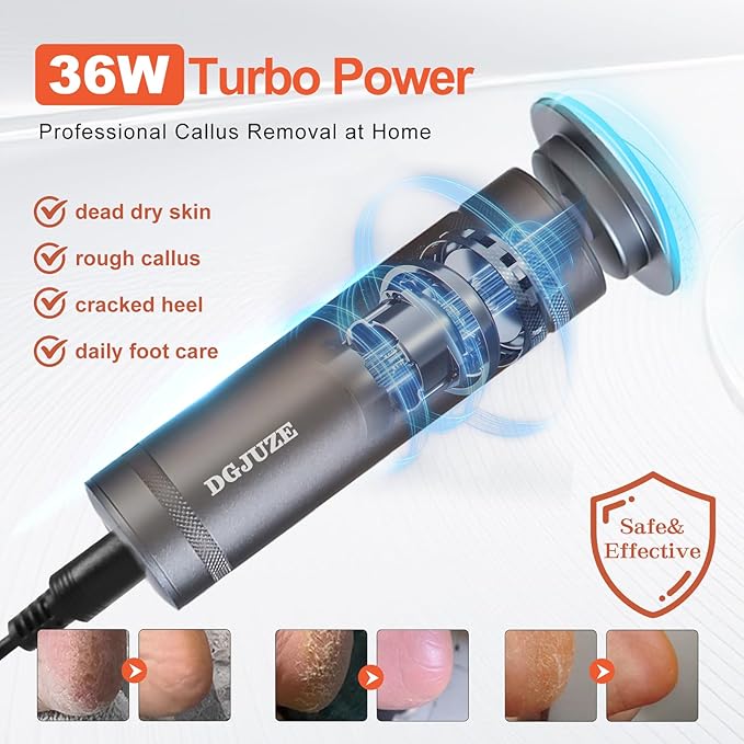PowerPro Electric Foot Callus Remover, 36W Professional 1200rpm Adjustable - Image 3