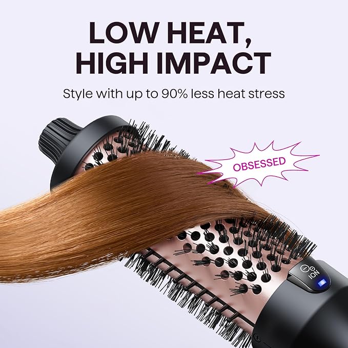 Wavytalk Blowout Boost Thermal Brush, 1.5 inch Heated Round Brush Curling Iron - Image 6