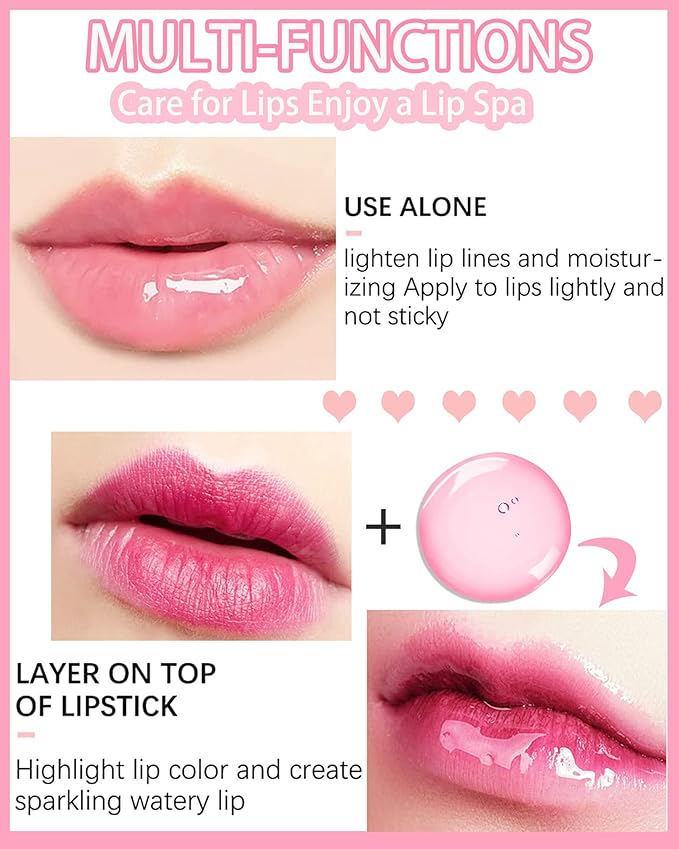 Hydrating Plumping Lip Glow Oil, Shine Tinted Lip Gloss, Glow Reviver Lip Oil - Image 3
