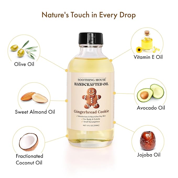 Gingerbread Cookie Body Oil: Moisturizing Body Oil - Image 5