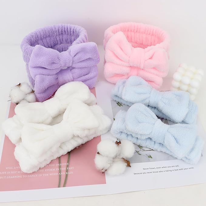 8 Pack SKincare Headband for Washing Face, Spa Headbands for Women Girls Cute - Image 7