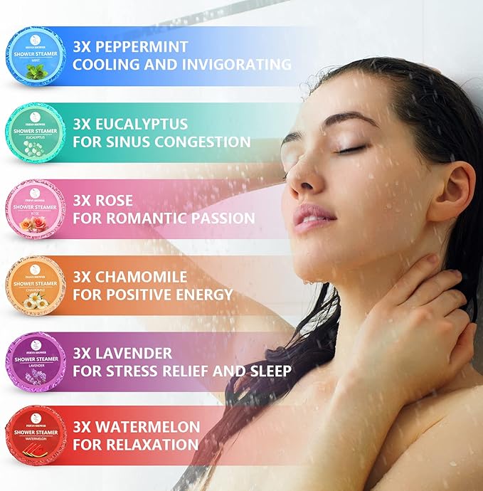 Shower Steamers Aromatherapy 18 Pack, Basket Set - Image 4