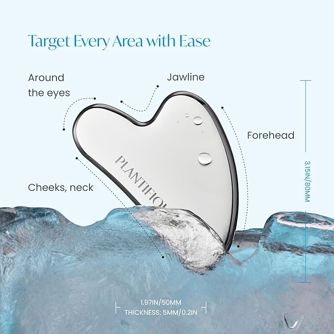 PLANTIFIQUE Stainless Steel Gua Sha | Facial Tool | Skin Massage - Image 3