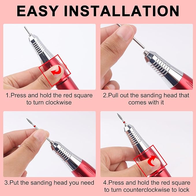 E-File Nail Drill bit with Case - Image 4