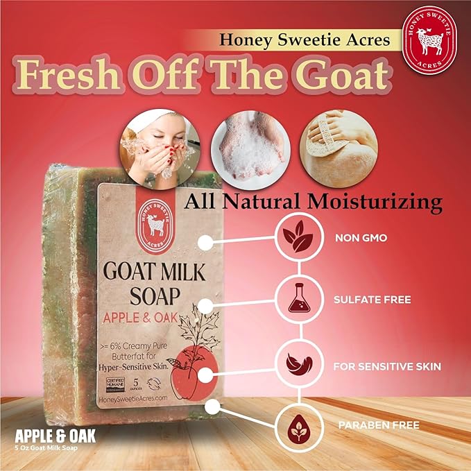 Honey Sweetie Acres Apple Oak Goat Milk Soap - Image 6