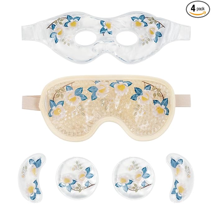 LEOSTEP 4 PCS Cooling Eye Mask Set by MoreYoungerMoreHealthier